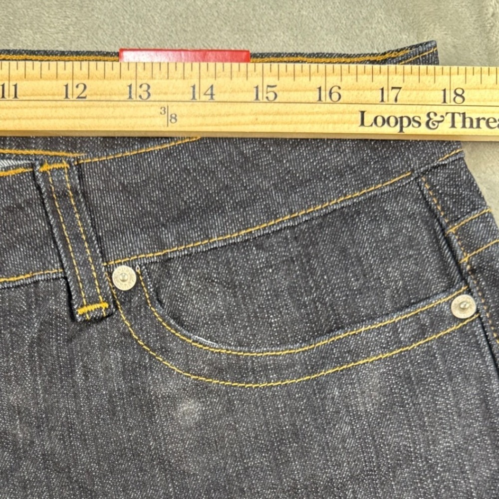 Guess Jeans Dorothy Bootcut Dark Wash Denim Low Rise Blue Black Size 34 - Picture 2 of 8